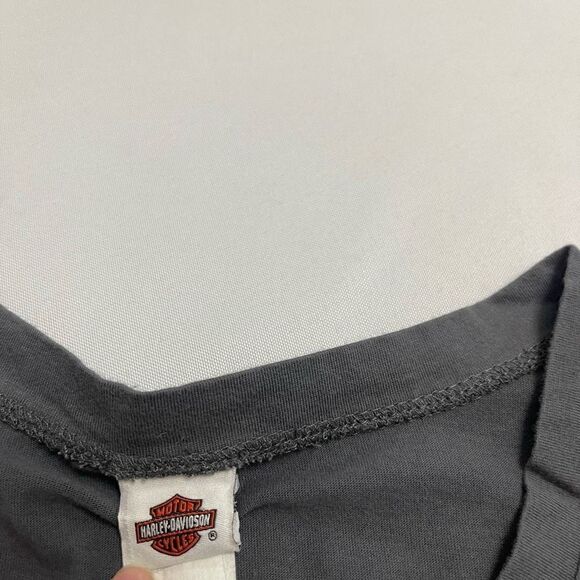 Harley Davidson Grey Thermal Plus Size Shirt Plus Size Large - Picture 6 of 10